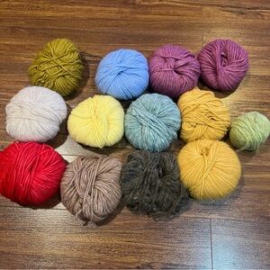 13 Skeins Soft Alpaca / Wool / Polyamide Blend Yarn Various colour Knit Crochet